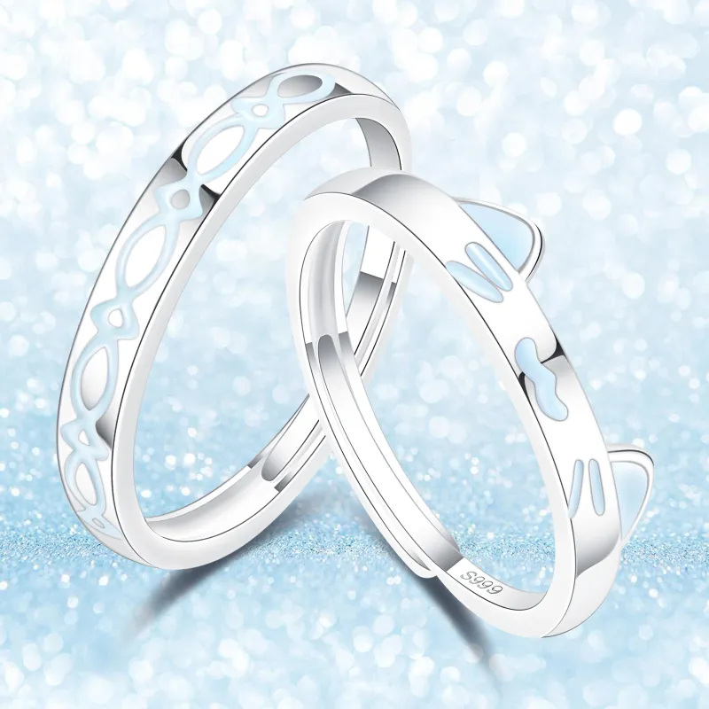 Jodie&Kevin 999 Fine Silver Rings Unisex-4