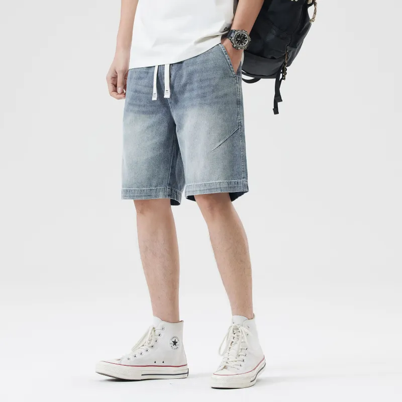 FAIRWHALE Denim Shorts Men's Denim Blue-9