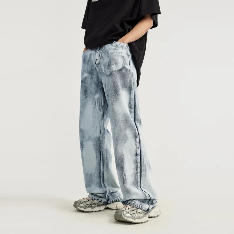 FAIRWHALE Jeans Unisex Blue White-8