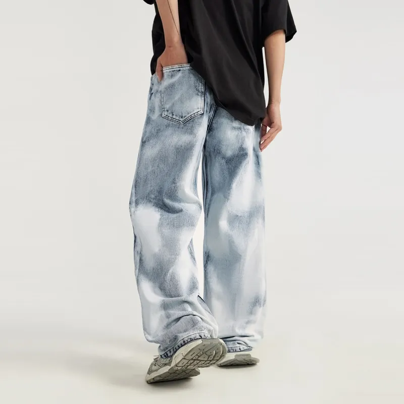 FAIRWHALE Jeans Unisex Blue White-9
