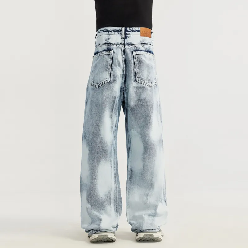 FAIRWHALE Jeans Unisex Blue White-6