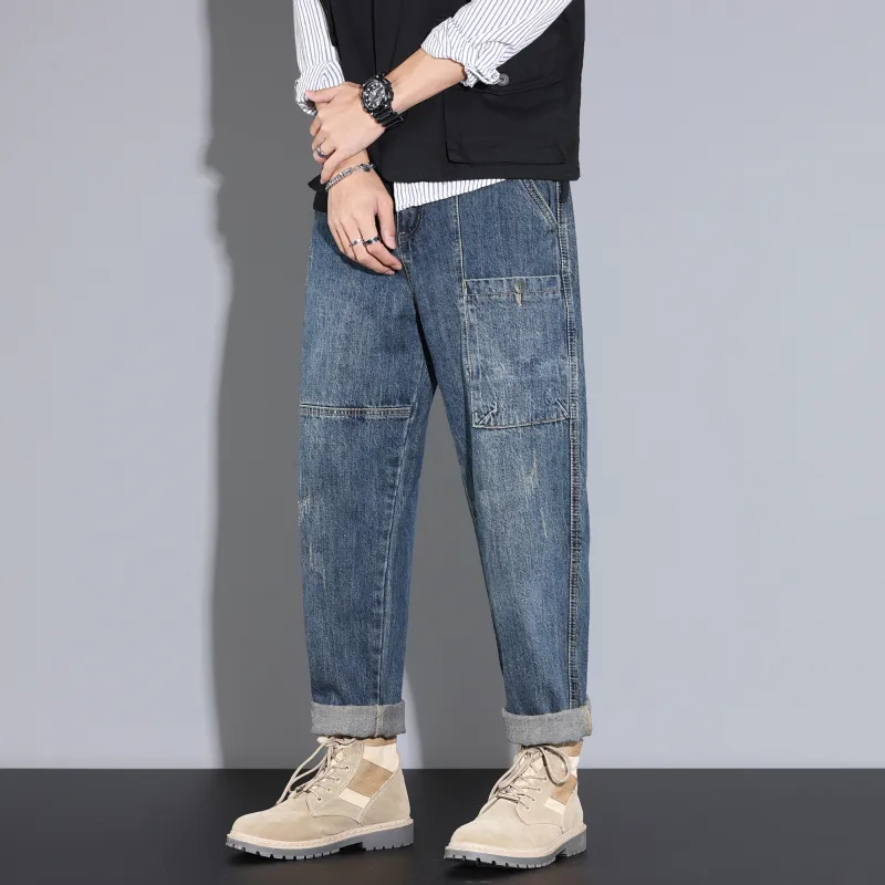 FAIRWHALE Jeans Unisex Denim Blue-4