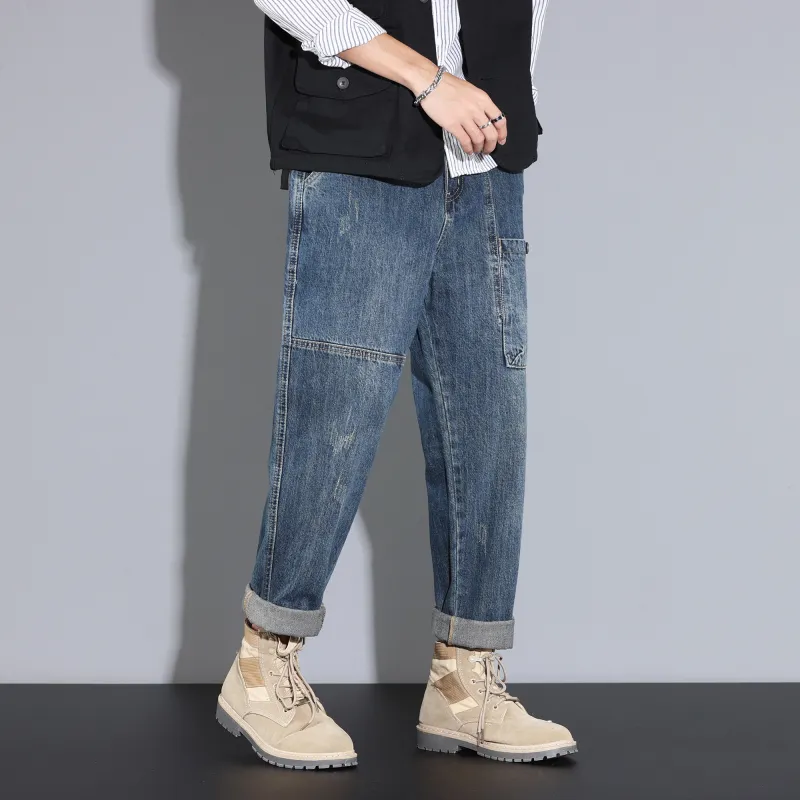 FAIRWHALE Jeans Unisex Denim Blue-5