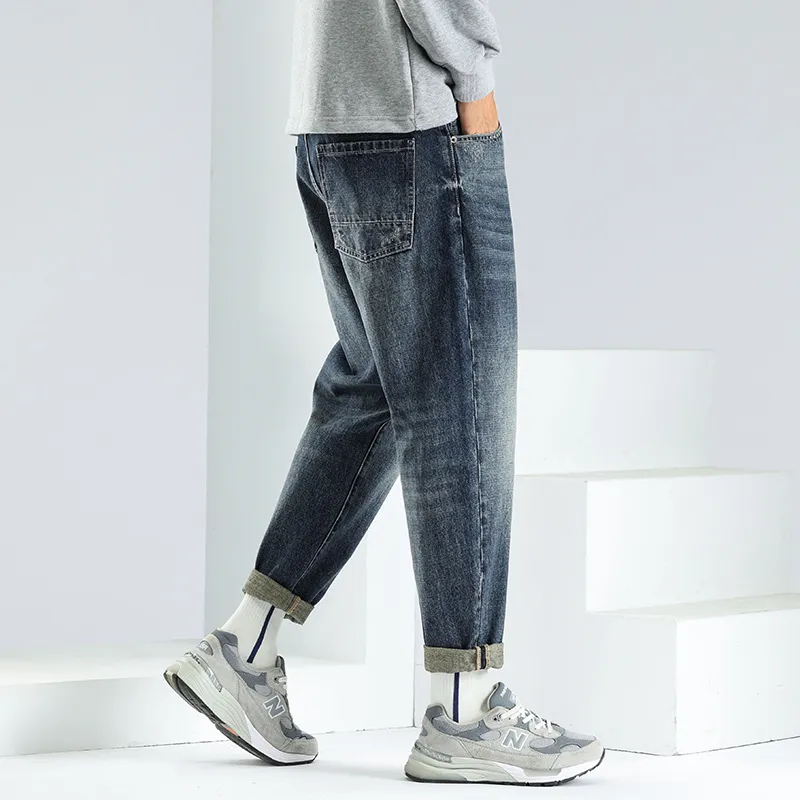 FAIRWHALE Jeans Spring Summer Unisex Denim Blue-7