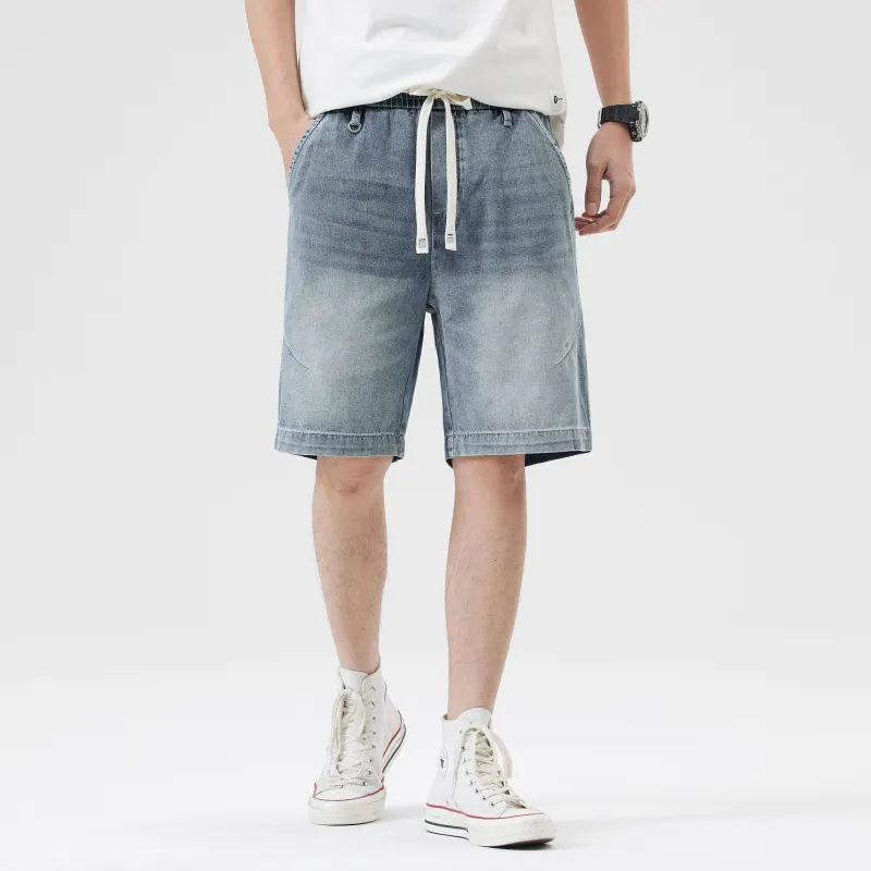 FAIRWHALE Denim Shorts Men's Denim Blue-4