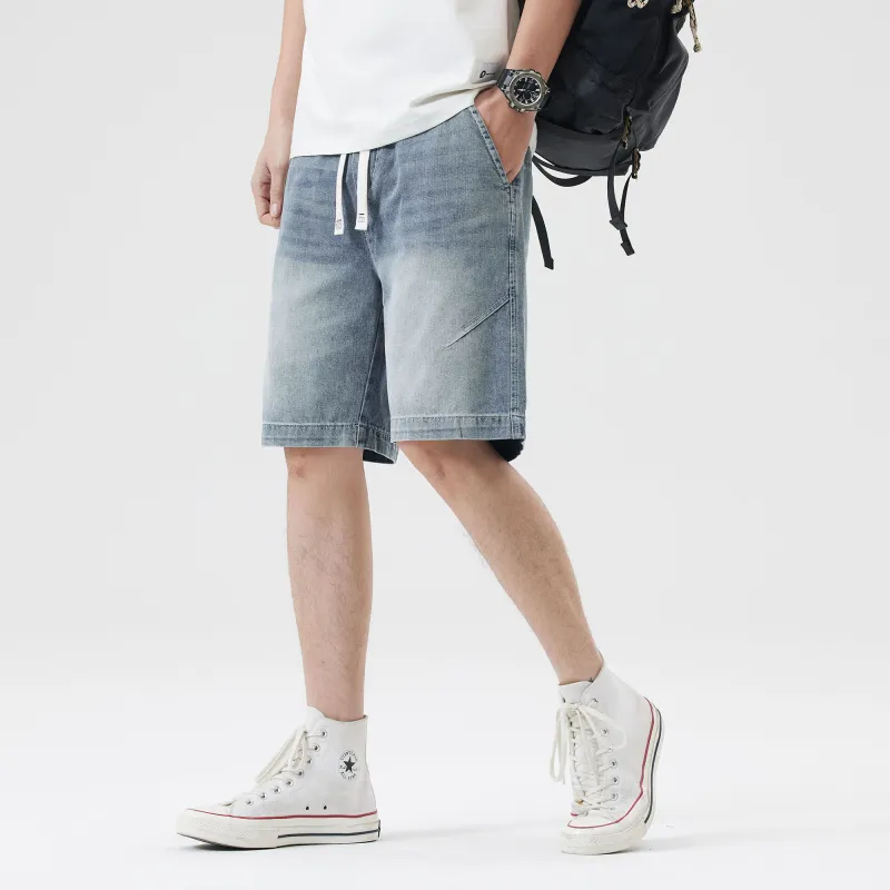 FAIRWHALE Denim Shorts Men's Denim Blue-10