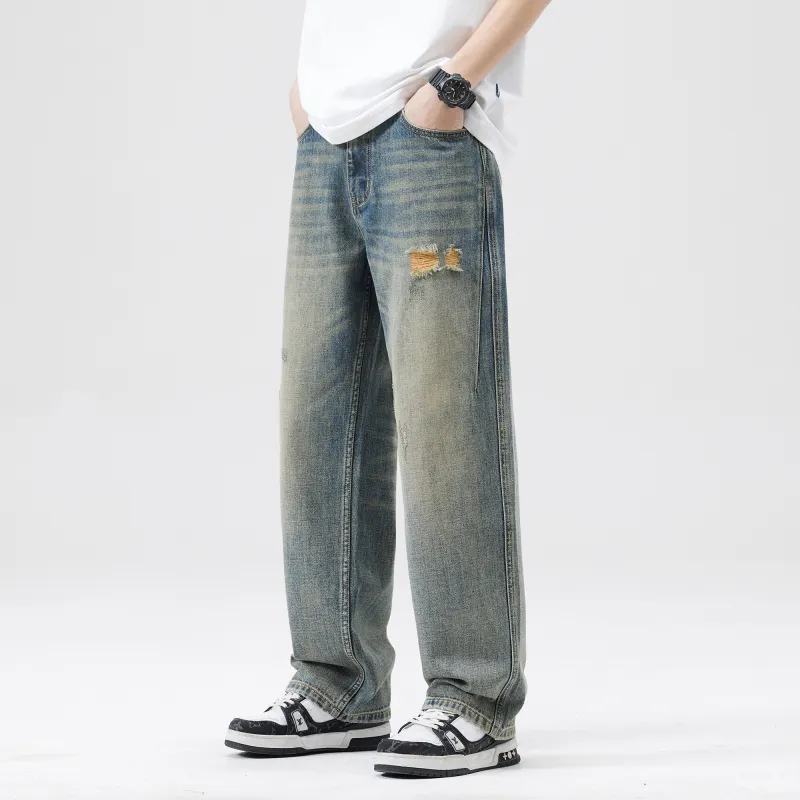 FAIRWHALE Jeans Unisex Denim Blue-4
