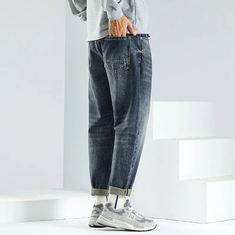FAIRWHALE Jeans Spring Summer Unisex Denim Blue-9