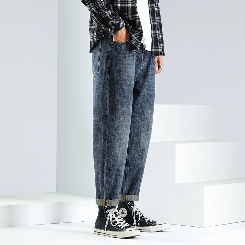 FAIRWHALE Jeans Unisex Denim Blue-4