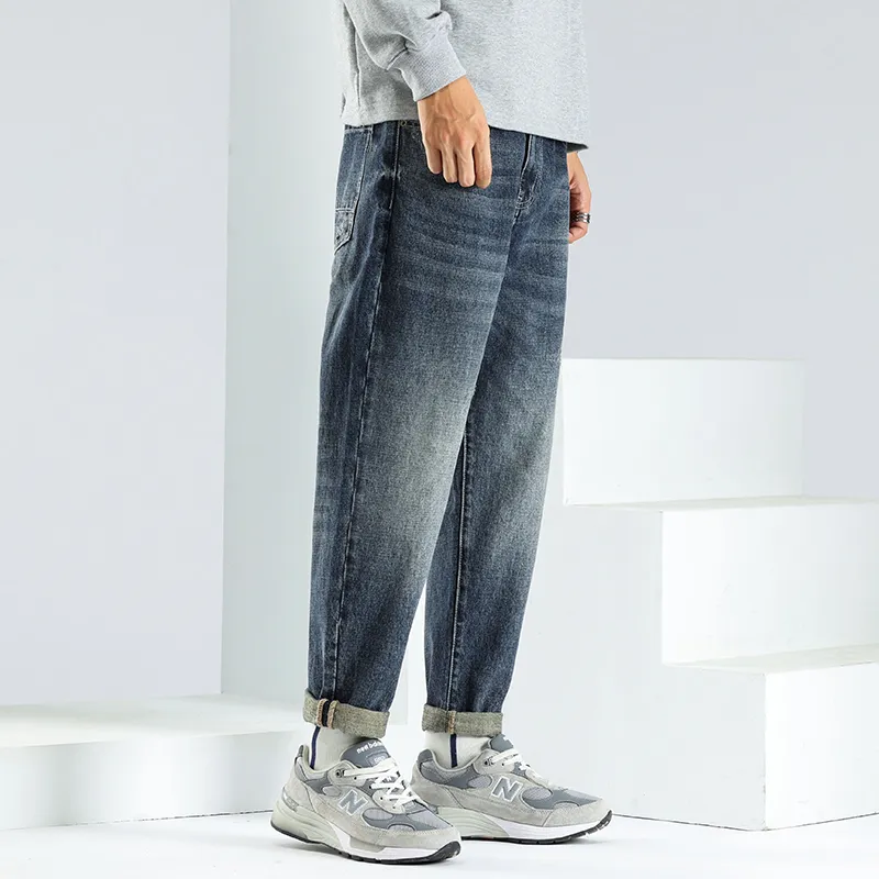 FAIRWHALE Jeans Spring Summer Unisex Denim Blue-8