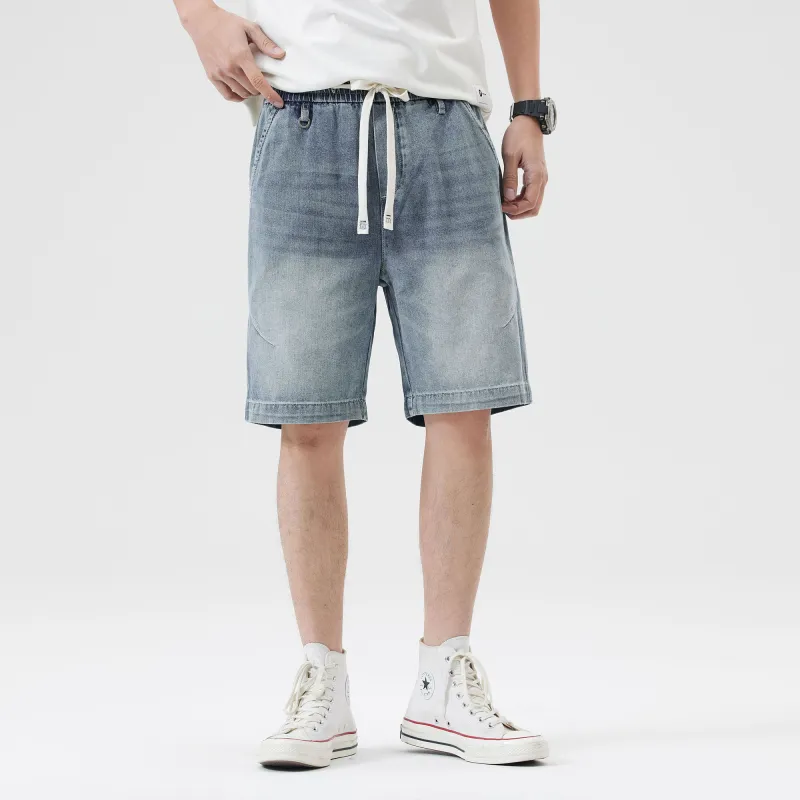 FAIRWHALE Denim Shorts Men's Denim Blue-5