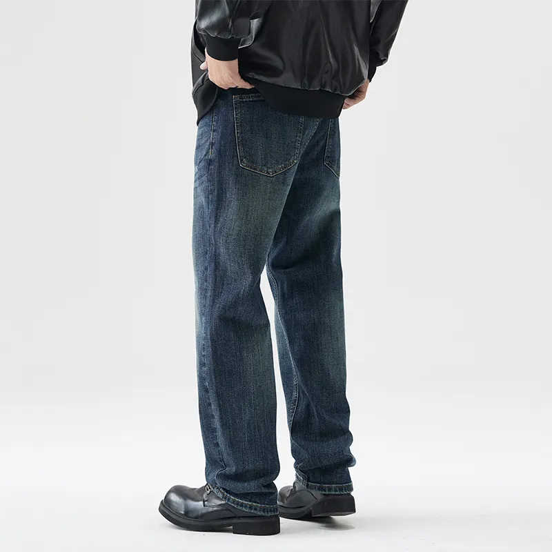 FAIRWHALE Jeans Unisex Navy Blue-5
