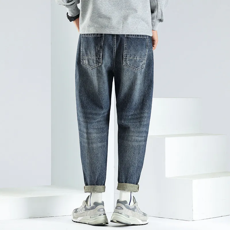 FAIRWHALE Jeans Spring Summer Unisex Denim Blue-11