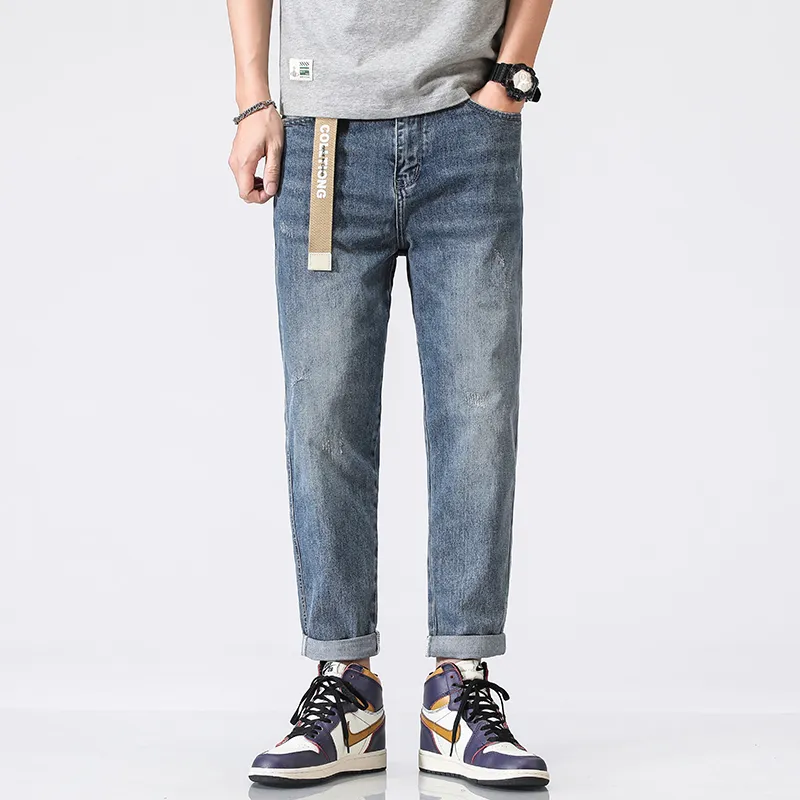 FAIRWHALE Jeans Spring Summer Unisex Denim Blue-3