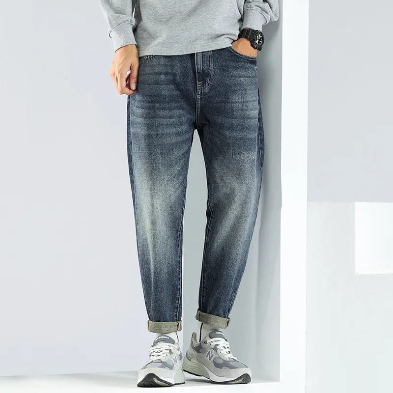 FAIRWHALE Jeans Spring Summer Unisex Denim Blue-5