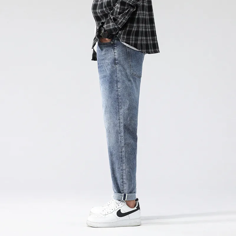 FAIRWHALE Jeans Spring Summer Unisex Denim Blue-10