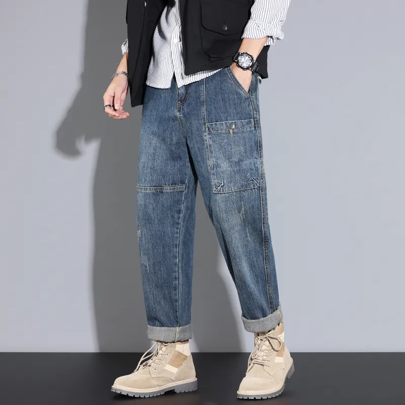 FAIRWHALE Jeans Unisex Denim Blue-3