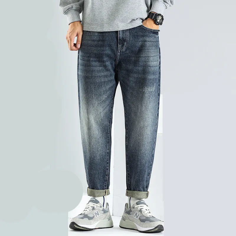 FAIRWHALE Jeans Spring Summer Unisex Denim Blue-3