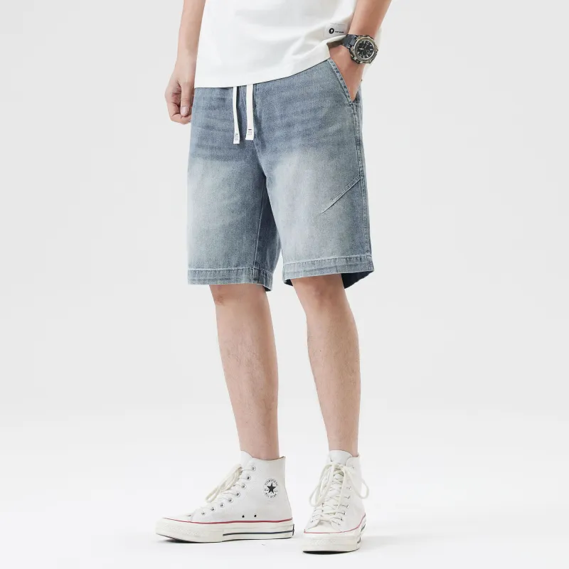 FAIRWHALE Denim Shorts Men's Denim Blue-2