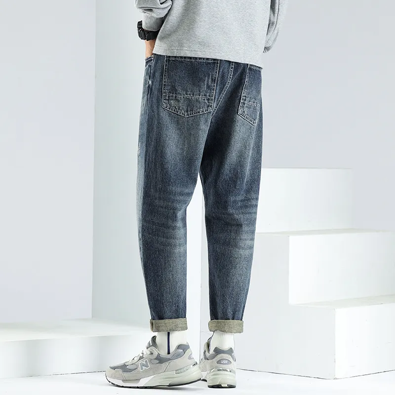 FAIRWHALE Jeans Spring Summer Unisex Denim Blue-6