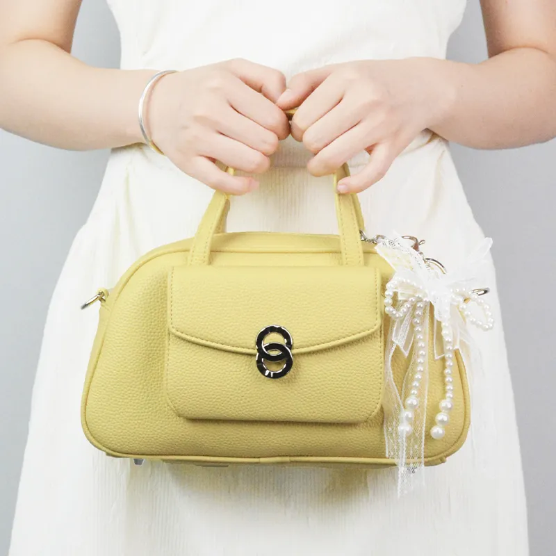 MISS GAIL Synthetic Leather Shoulder Bag, Crossbody Bag, Handbag Regular Women's Yellow/Blue-10