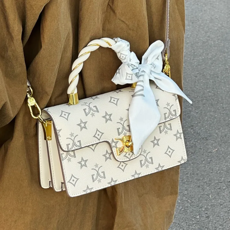 MISS GAIL Artificial Leather Shoulder Bag, Crossbody Bag, Handbag Regular Women's White/Pink-22