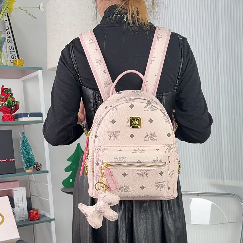 MISS GAIL Synthetic Leather Carry Backpack Tubas Women's Multicolor-19