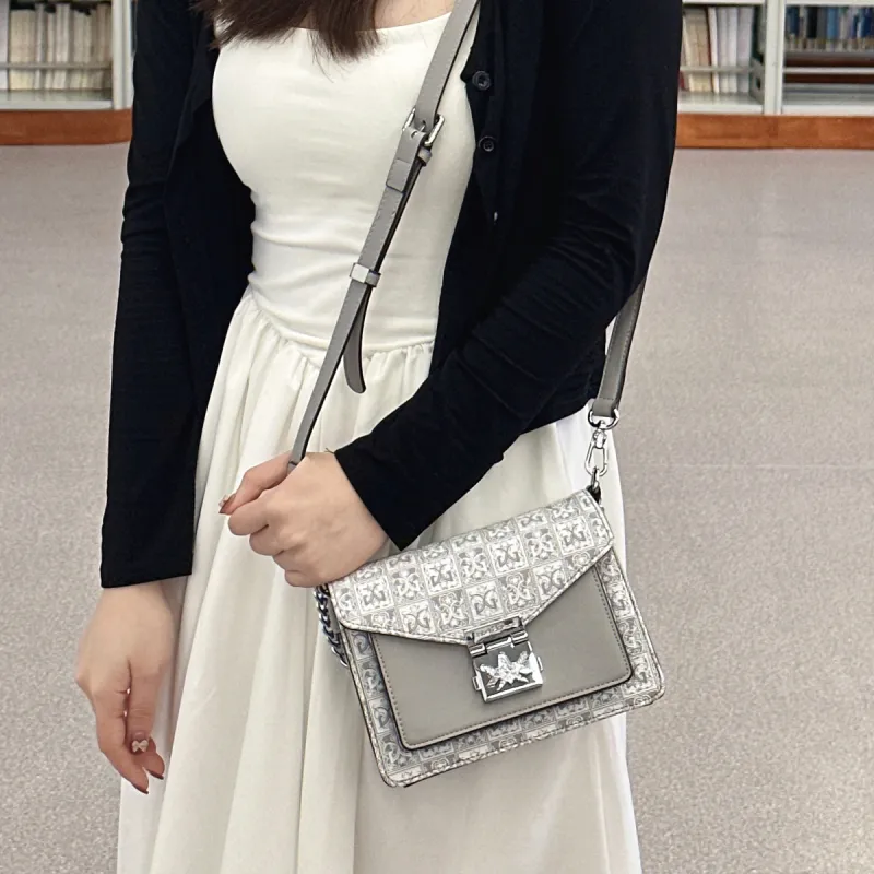 MISS GAIL Synthetic Leather Shoulder Bag, Crossbody Bag, Handbag Regular Women's Gray-7
