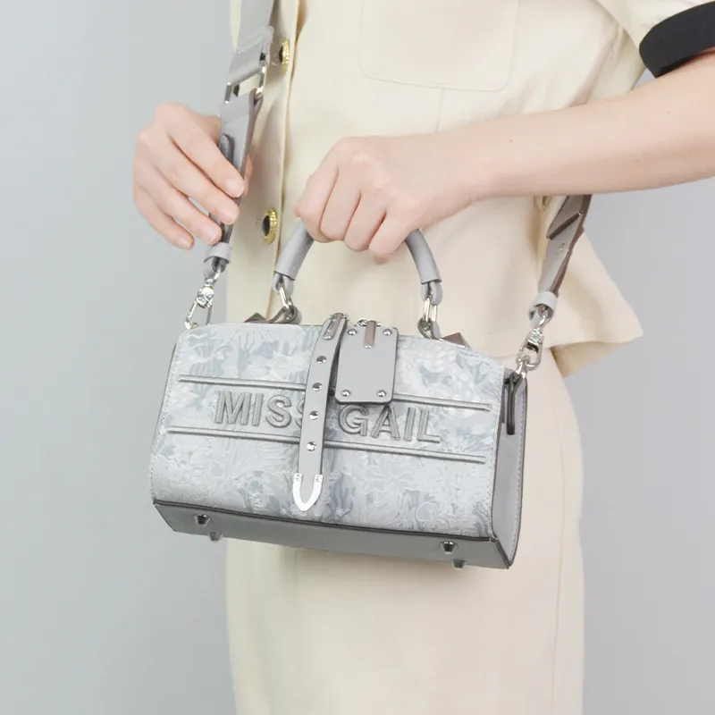 MISS GAIL Synthetic Leather Shoulder Bag, Crossbody Bag, Handbag Regular Women's Pink/Gray-13