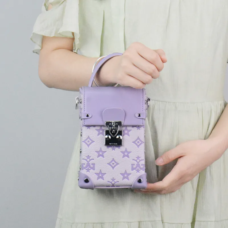 MISS GAIL Synthetic Leather Shoulder Bag, Crossbody Bag, Handbag Women's Purple-6