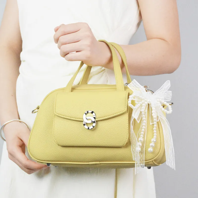 MISS GAIL Synthetic Leather Shoulder Bag, Crossbody Bag, Handbag Regular Women's Yellow/Blue-11