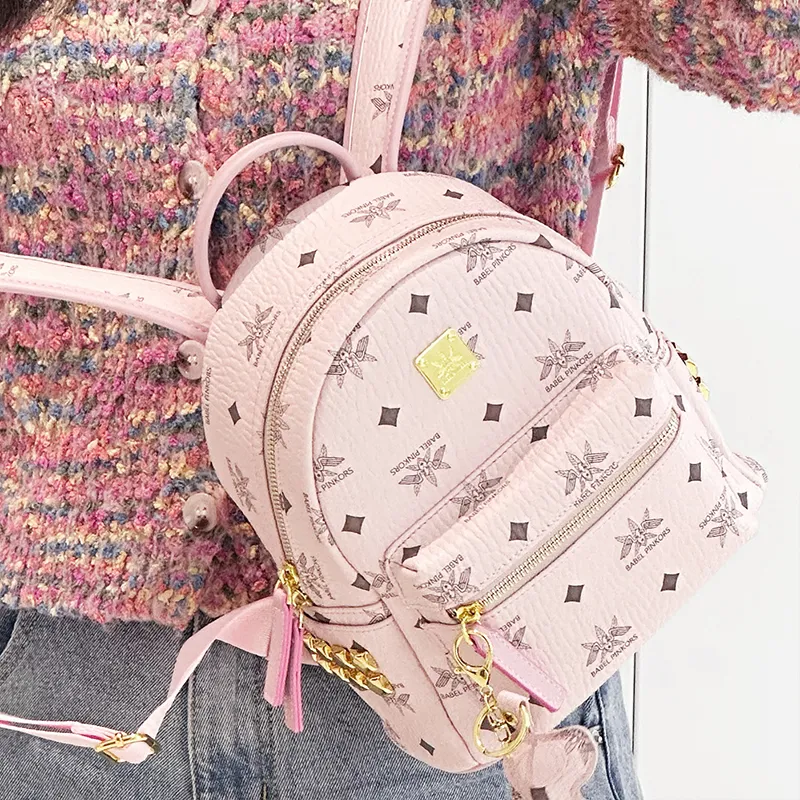 MISS GAIL Synthetic Leather Carry Backpack Tubas Women's Multicolor-18