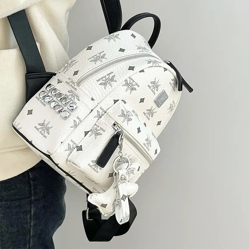 MISS GAIL Synthetic Leather Carry Backpack Tubas Women's Multicolor-7
