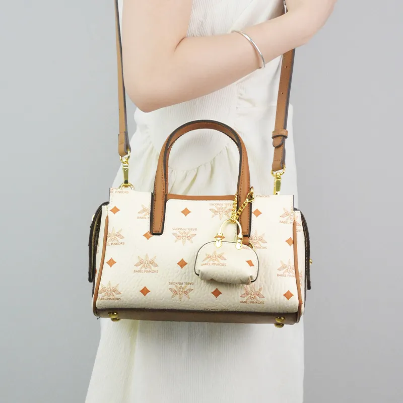 MISS GAIL Artificial Leather One Shoulder Handbag Crossbody Bag Regular Women's Black And White/Beige And Yellow/Pink-7