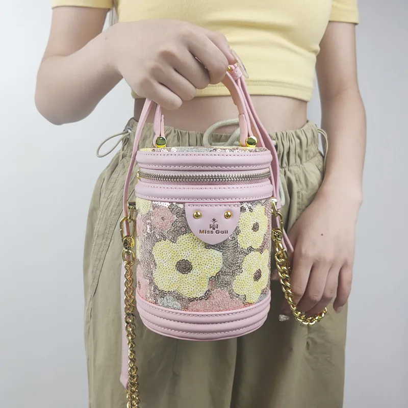 MISS GAIL Artificial Leather Shoulder Bag Crossbody Bag Handbags Regular Women's Pink-6