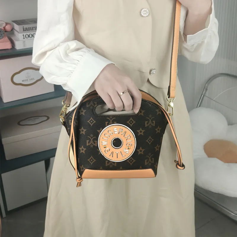 MISS GAIL Synthetic Leather Handbag Crossbody Bag Regular Women's Apricot-6