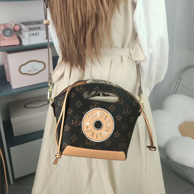 MISS GAIL Synthetic Leather Handbag Crossbody Bag Regular Women's Apricot-12
