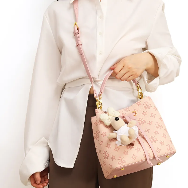 MISS GAIL Synthetic Leather Shoulder Bag, Crossbody Bag, Handbag Regular Women's Pink-4