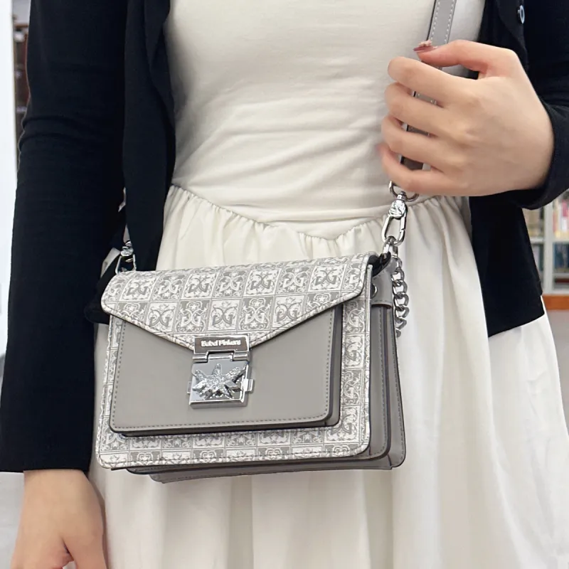 MISS GAIL Synthetic Leather Shoulder Bag, Crossbody Bag, Handbag Regular Women's Gray-6