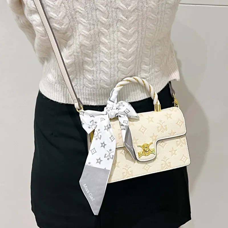 MISS GAIL Synthetic Leather Shoulder Bag, Crossbody Bag, Handbag Regular Women's Pink/White-10