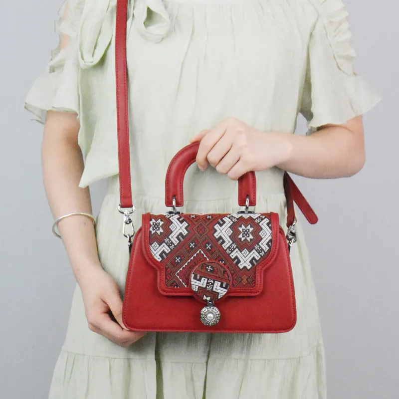MISS GAIL Synthetic Leather Shoulder Bag, Crossbody Bag, Handbag Women's Red/Blue/Brown-5