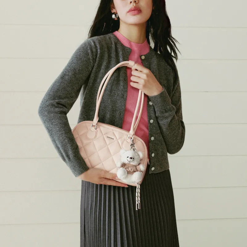 JUST STAR Synthetic Leather Shoulder Bag Regular Women's White Black Pink-15
