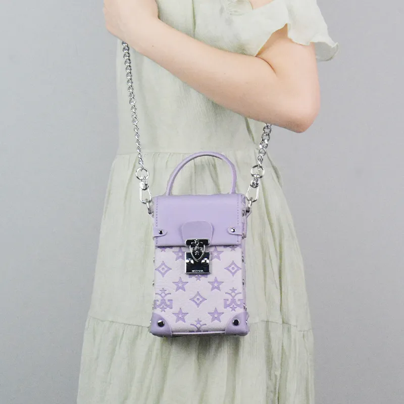 MISS GAIL Synthetic Leather Shoulder Bag, Crossbody Bag, Handbag Women's Purple-4