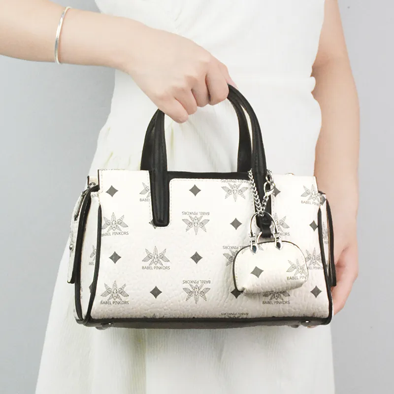 MISS GAIL Artificial Leather One Shoulder Handbag Crossbody Bag Regular Women's Black And White/Beige And Yellow/Pink-19