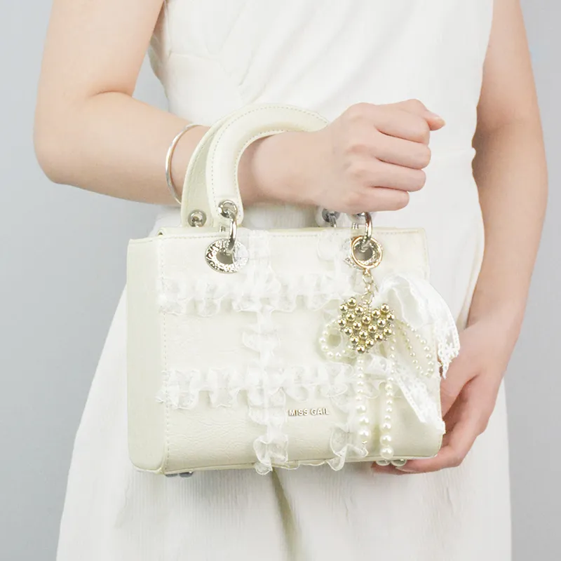 MISS GAIL Synthetic Leather Shoulder Bag, Crossbody Bag, Handbag Regular Women's White-10