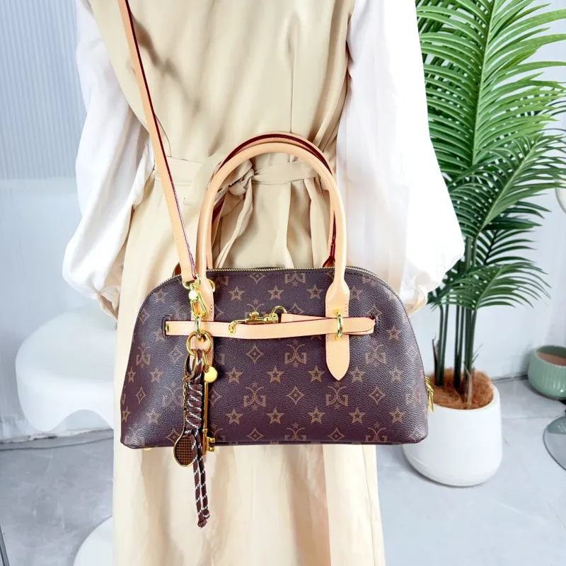 MISS GAIL Synthetic Leather Shoulder Bag Crossbody Bag Handbag Medium Size Women's Apricot-9