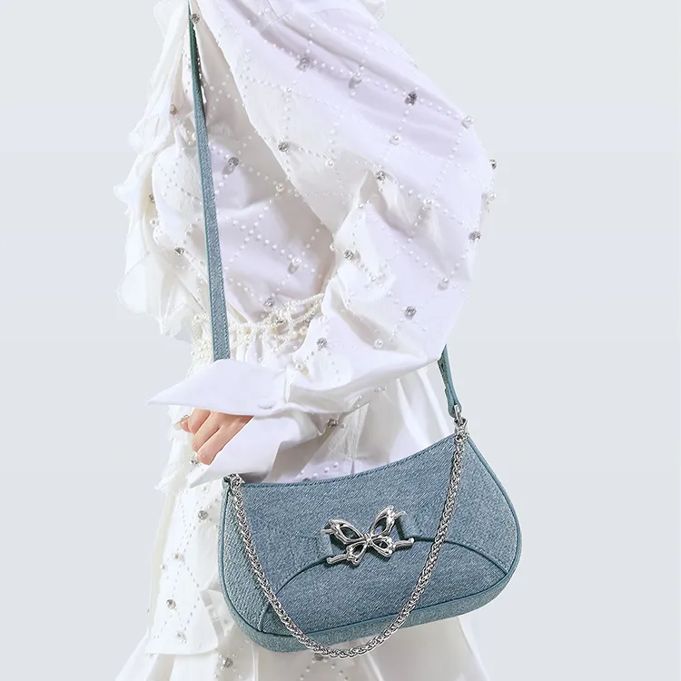 JUST STAR Artificial Leather Chain Bag Shoulder Bag Crossbody Bag Women's White Black-17