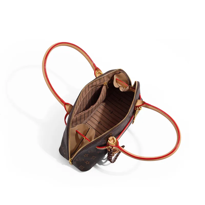 MISS GAIL Synthetic Leather Shoulder Bag Crossbody Bag Handbag Medium Size Women's Apricot-8