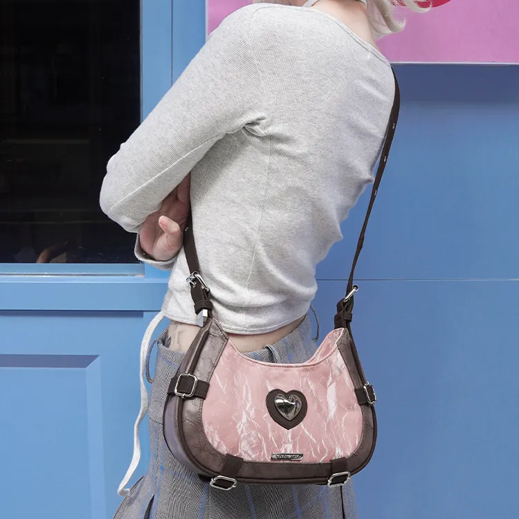 Kenghua Village PU Portable Crossbody Bag, Shoulder Bag Regular Women's Pink-5