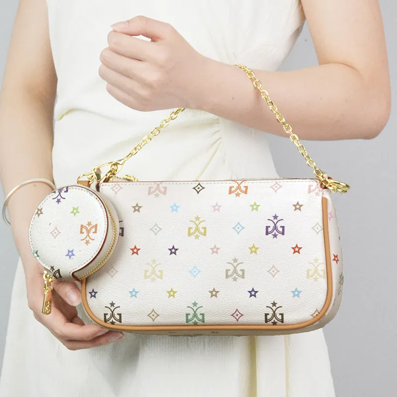 MISS GAIL Synthetic Leather Shoulder Bag, Crossbody Bag, Handbag Women's Monogram Multicolor-10